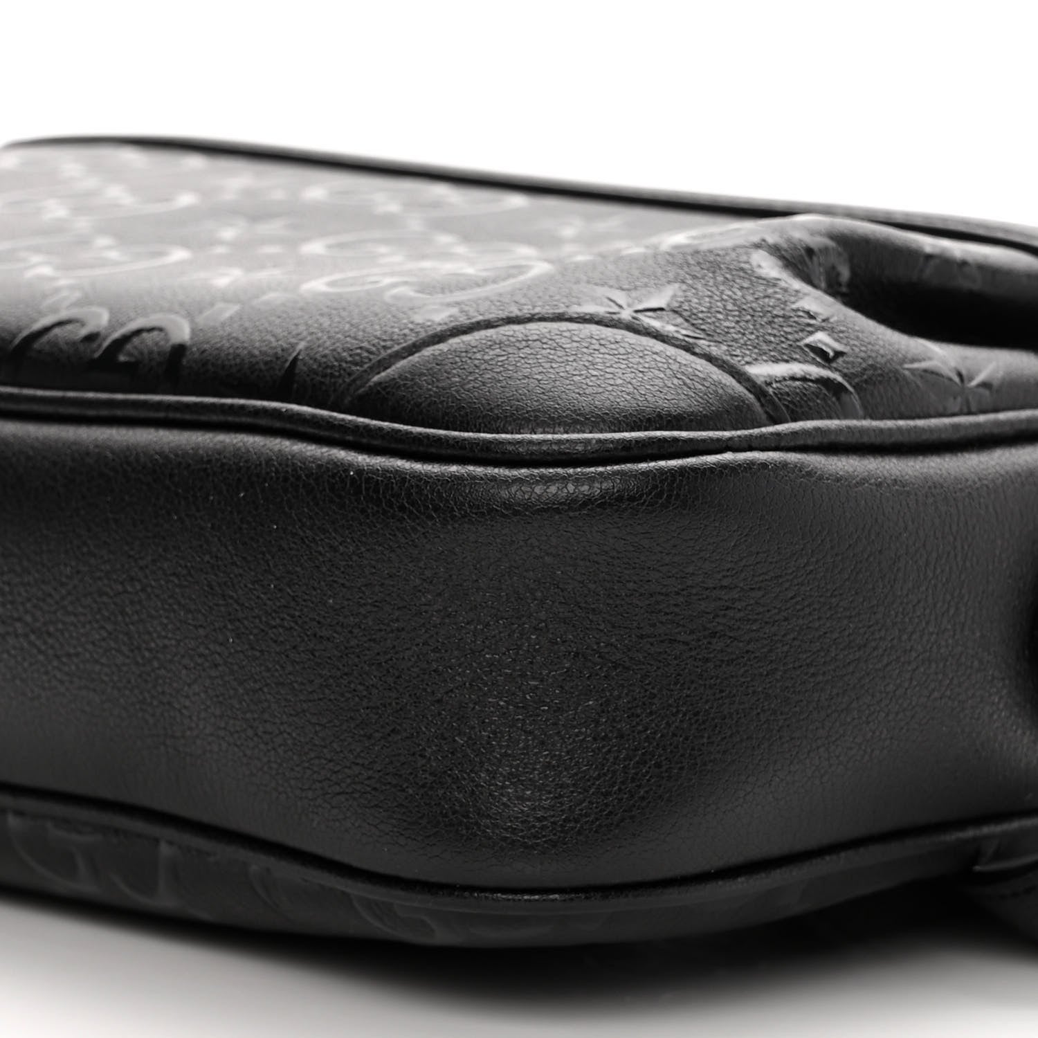 Gucci Wonka Grain Calfskin GG Monogram Star Embossed Small GG Shoulder Bag Black 10 of 10