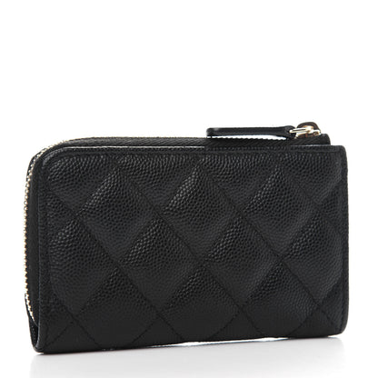Chanel Caviar Quilted Key Holder Case Black 2 of 7