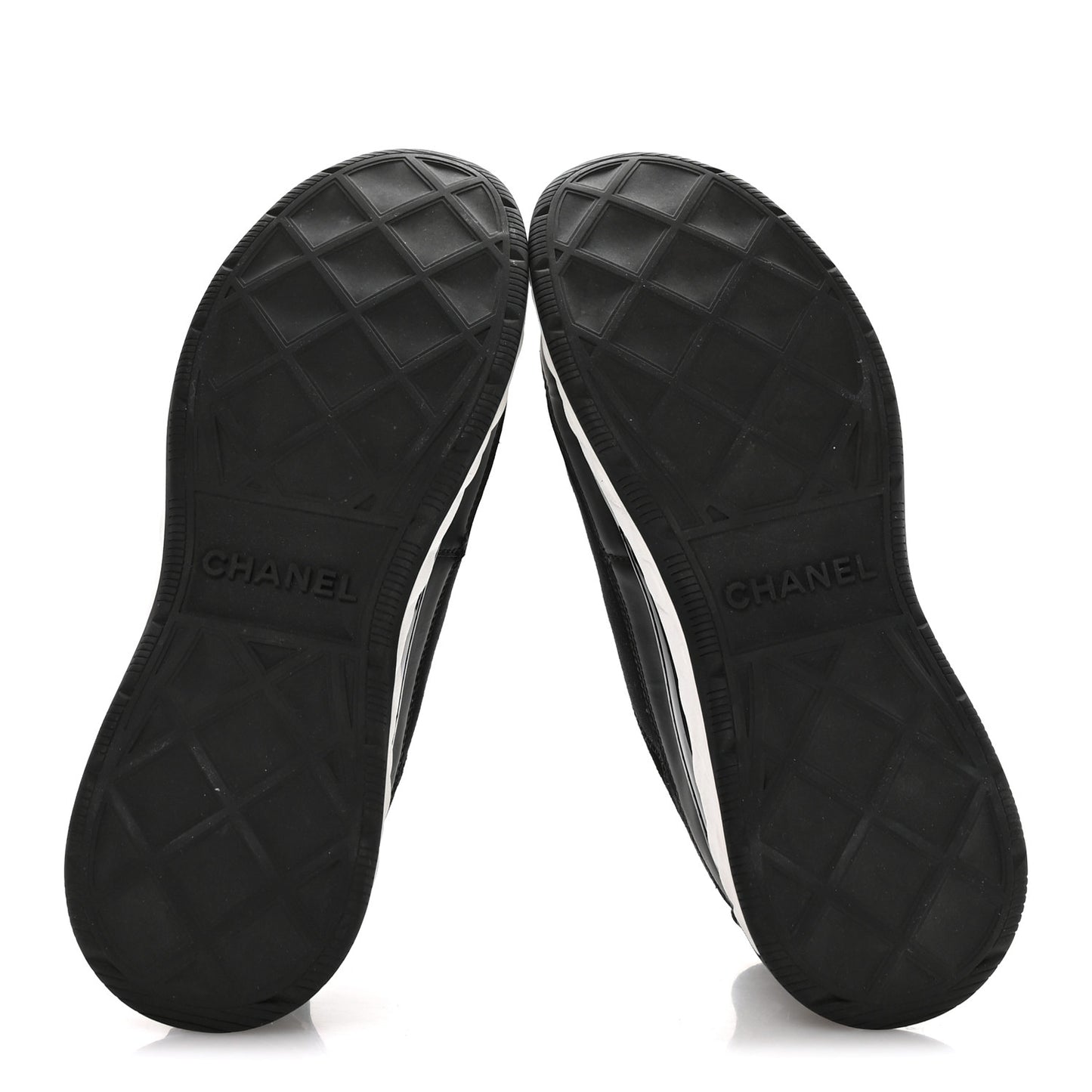 Velvet Calfskin Mixed Fibers CC Sneakers 39 Black