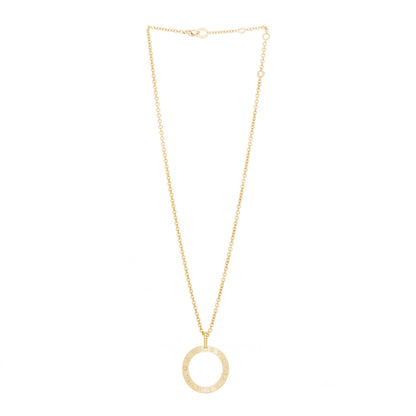 Bulgari 18K Yellow Gold Diamond BVLGARI BVLGARI Circle Pendant Necklace 3 of 7