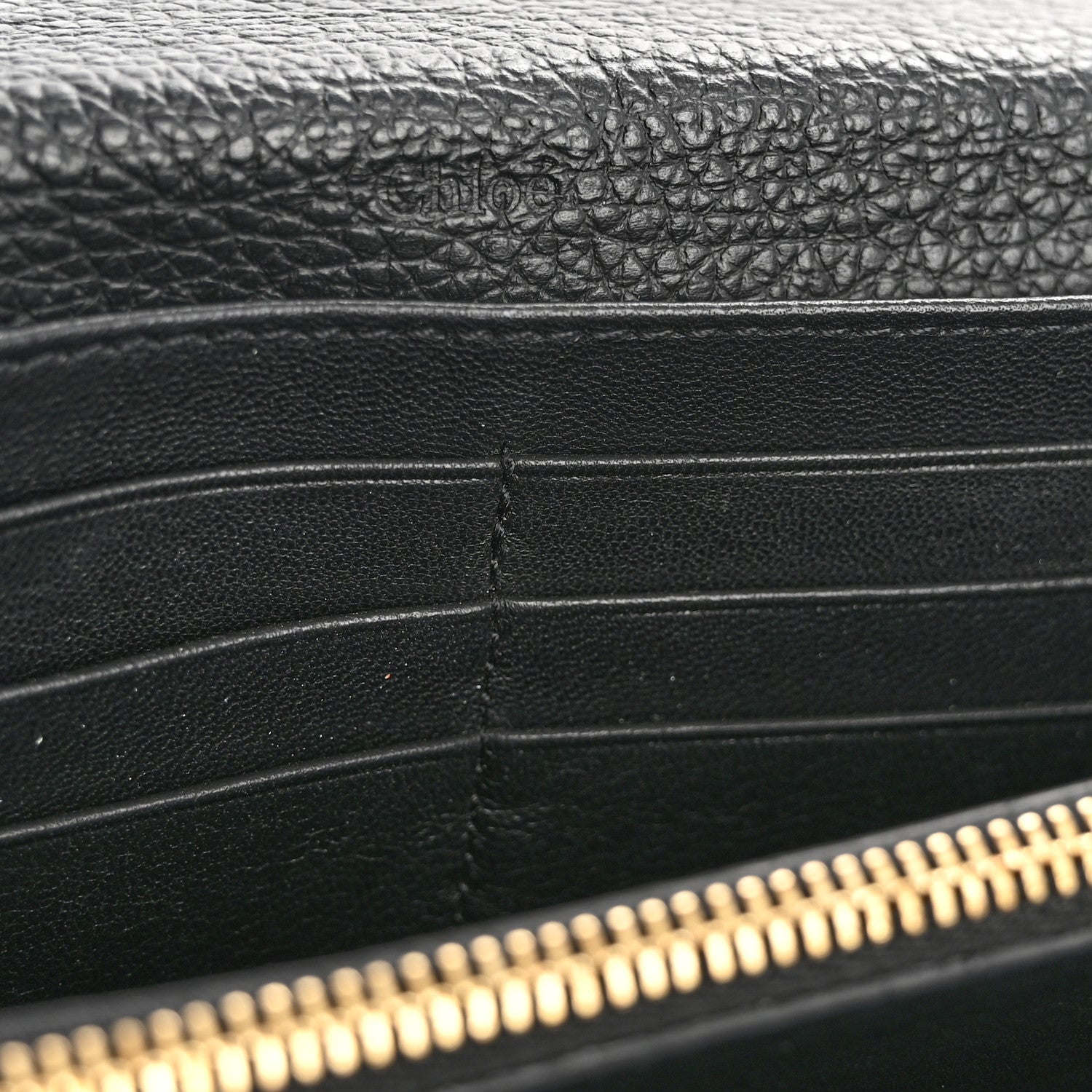 Chloe Calfskin Marcie Continental Flap Wallet Black 12 of 14