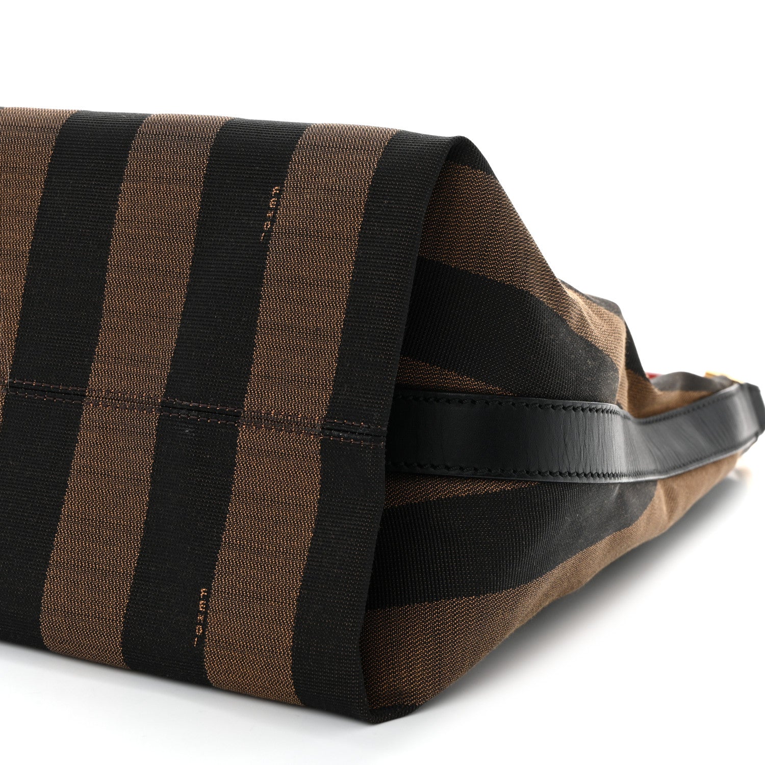 Fendi Pequin Cuoio Vegetale Medium Hobo Tobacco Rosso Black 10 of 10