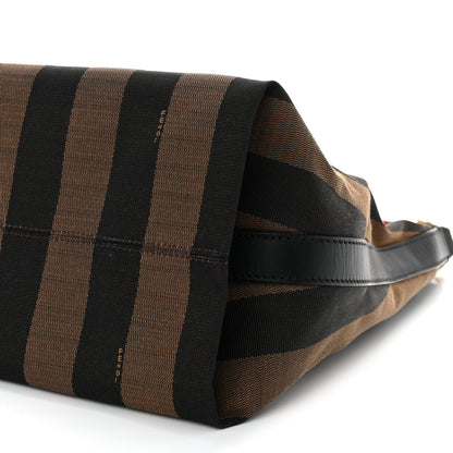 Fendi Pequin Cuoio Vegetale Medium Hobo Tobacco Rosso Black 10 of 10