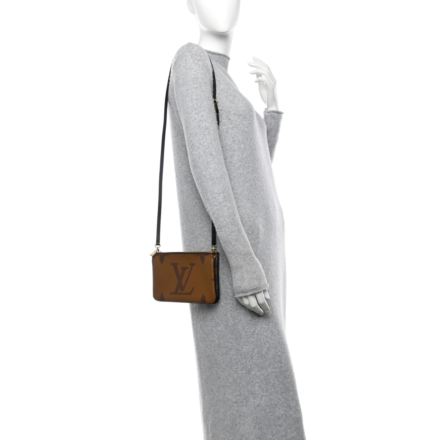 Reverse Monogram Giant Double Zip Pochette