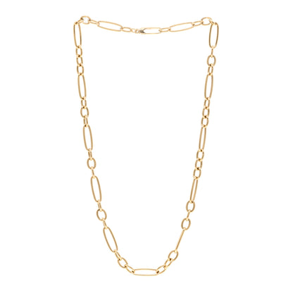 Roberto Coin 18K Yellow Gold Alternating Oval Link Short Necklace 3 of 4