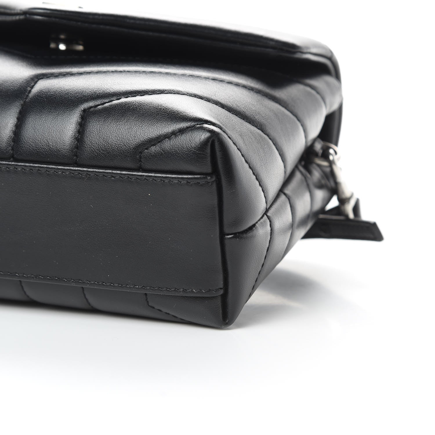 Saint Laurent Calfskin Y Quilted Monogram Toy Loulou Crossbody Bag Black 10 of 14