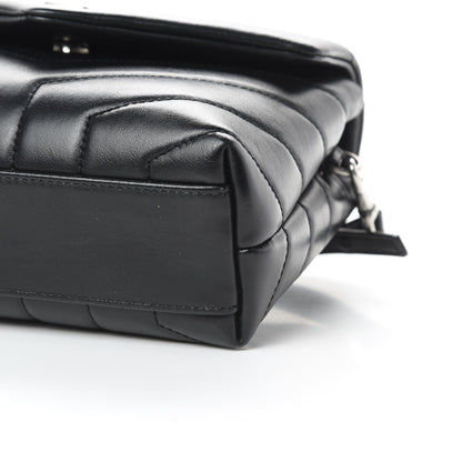 Saint Laurent Calfskin Y Quilted Monogram Toy Loulou Crossbody Bag Black 10 of 14