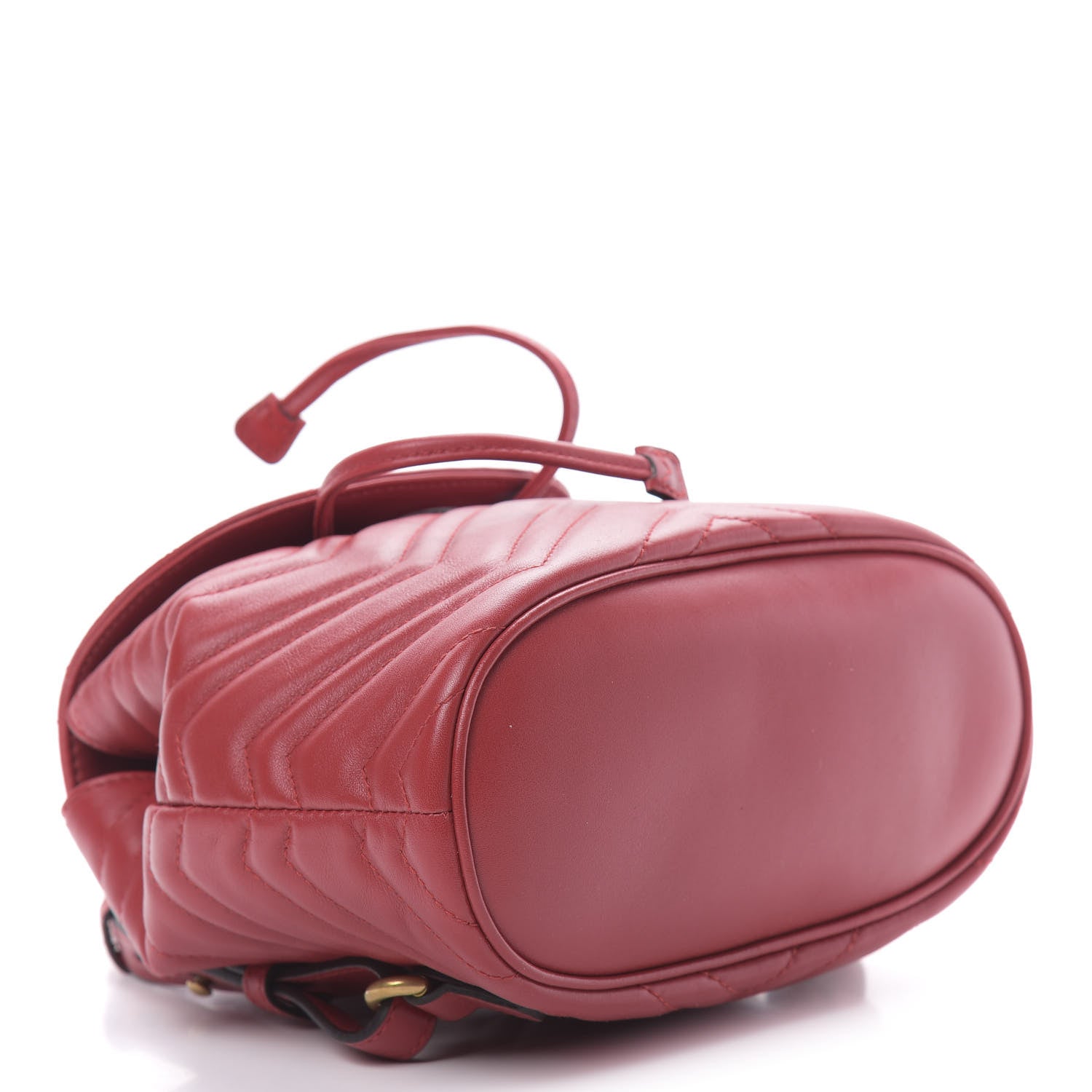 Gucci Calfskin Matelasse GG Marmont Flap Backpack Hibiscus Red 3 of 10