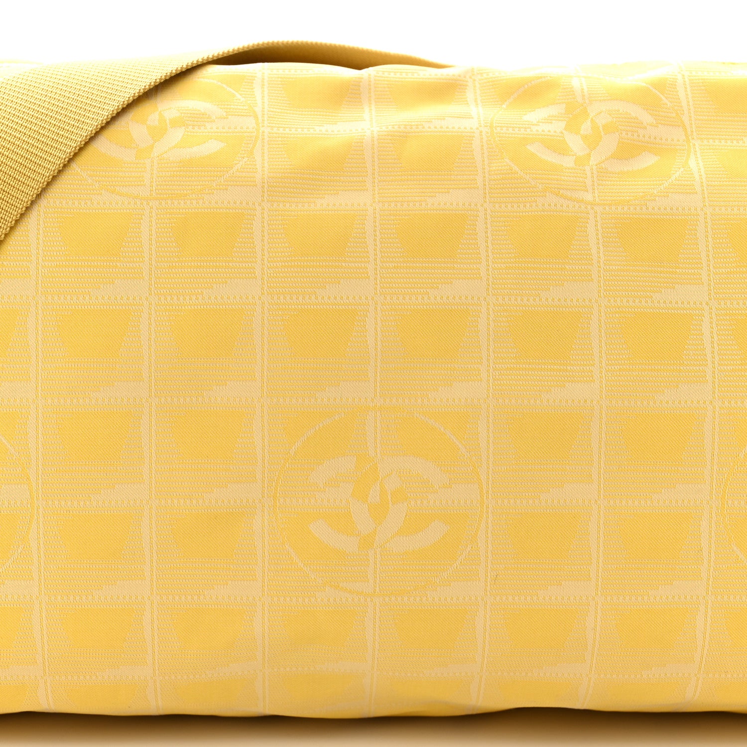 Chanel Nylon Travel Duffle Yellow 8 of 10