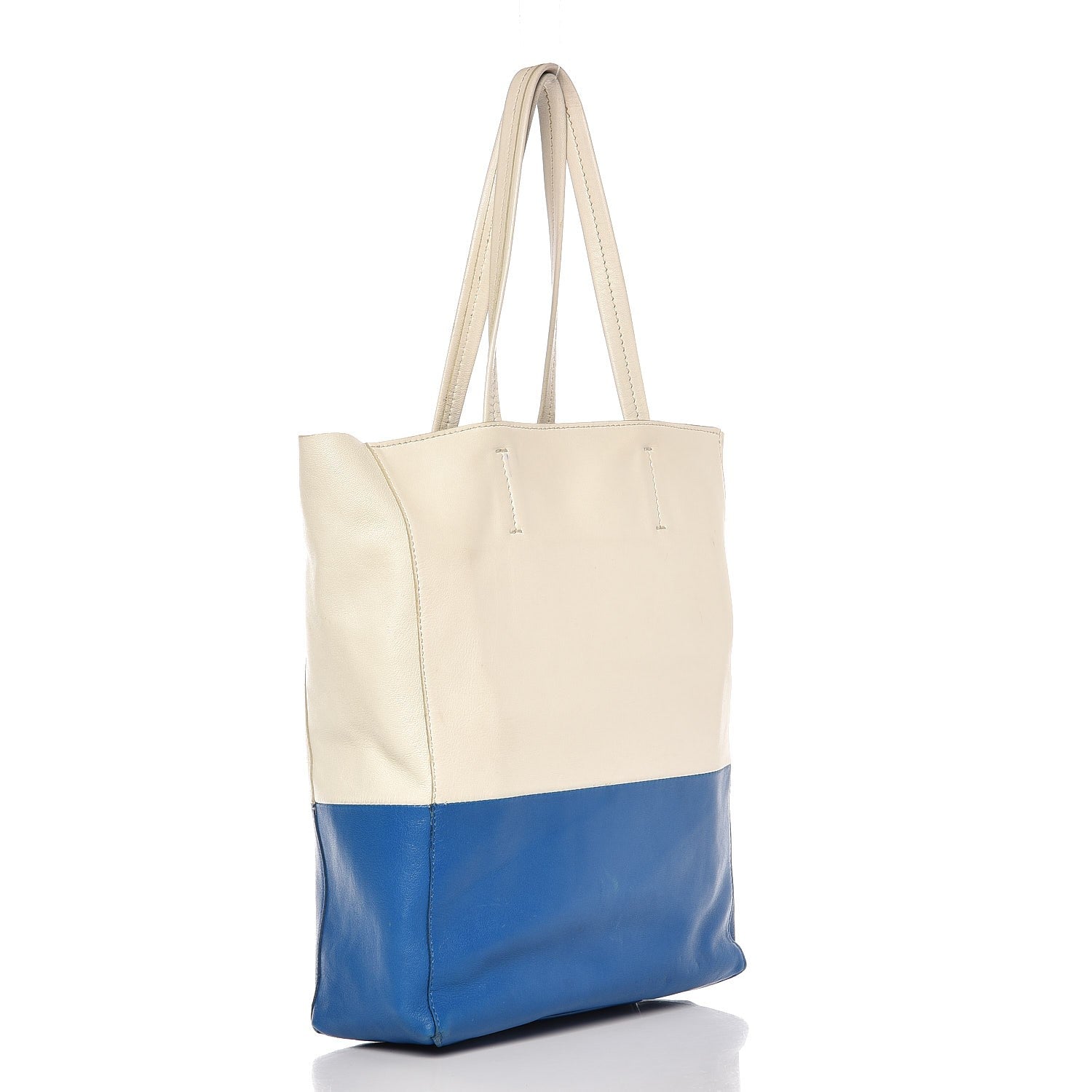 Celine Smooth Lambskin Small Vertical Bi-Cabas White 3 of 16