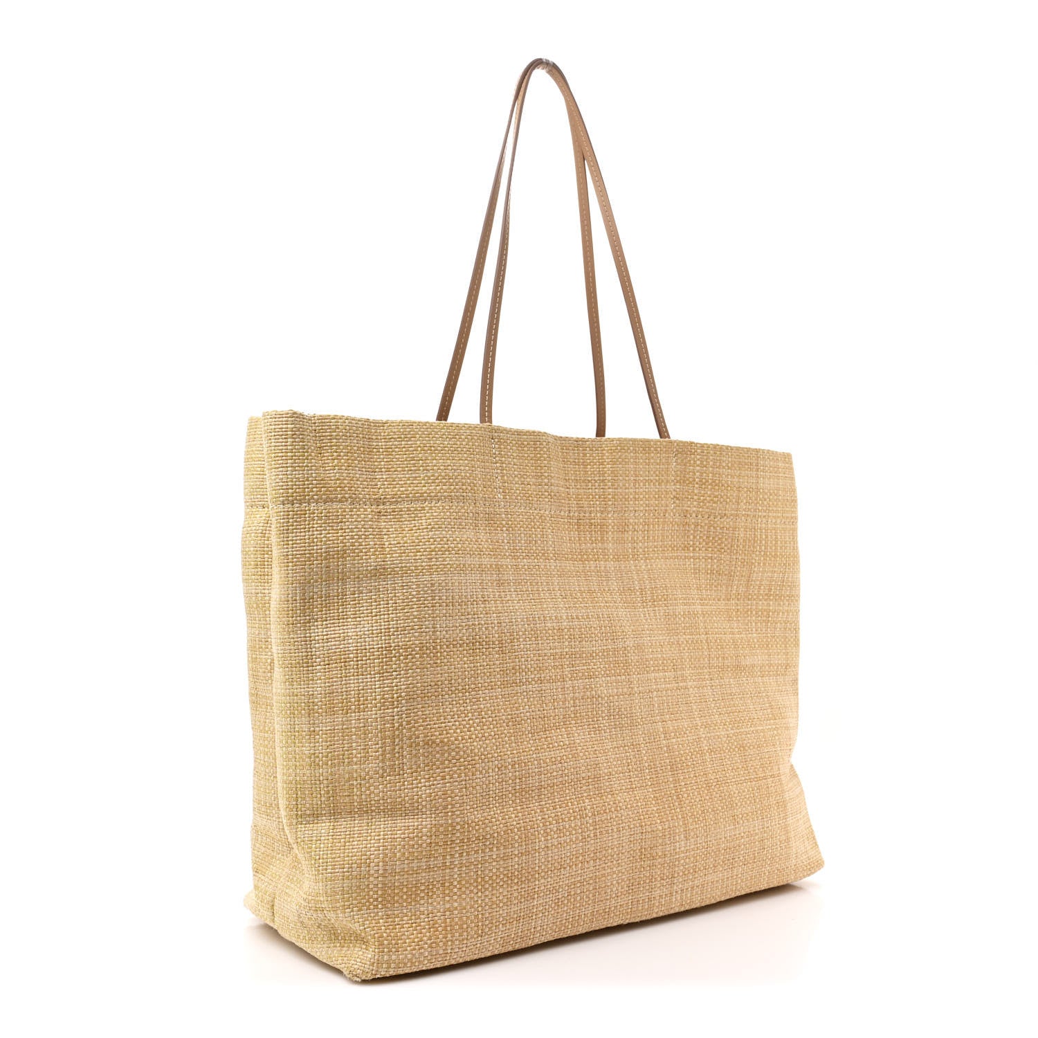Prada Raffia Logo Tote Naturale 3 of 13