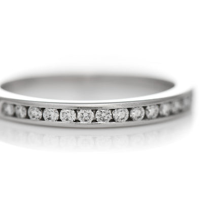 Tiffany Platinum Diamond Half Circle Wedding Band Ring 49 5 6 of 6