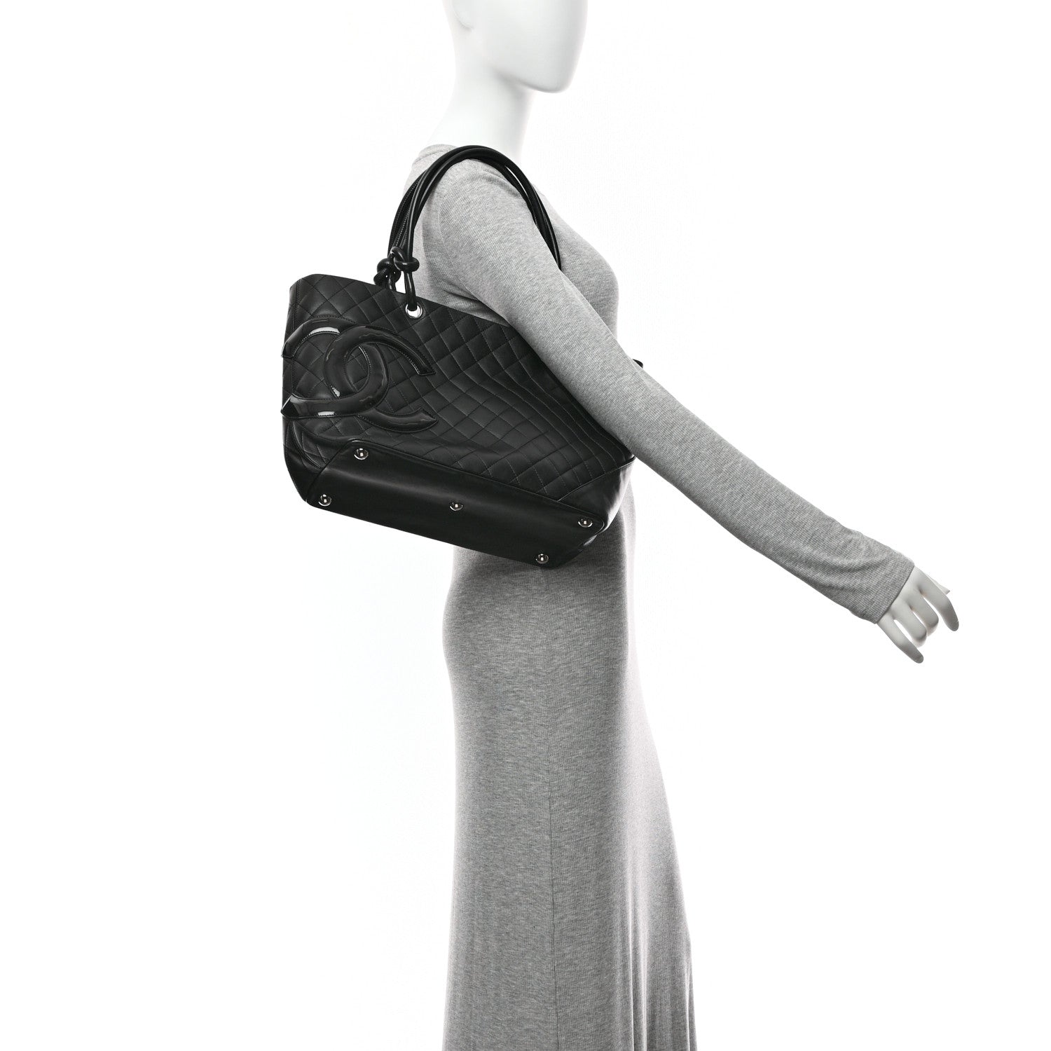 Chanel Calfskin Quilted Large Cambon Tote Black 2 of 10