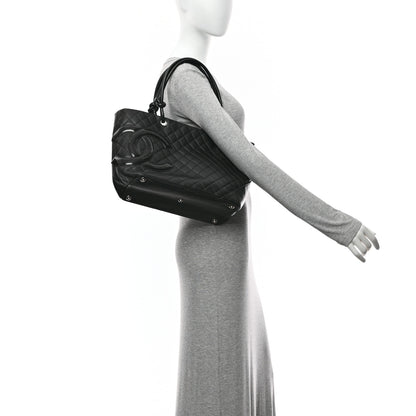Chanel Calfskin Quilted Large Cambon Tote Black 2 of 10