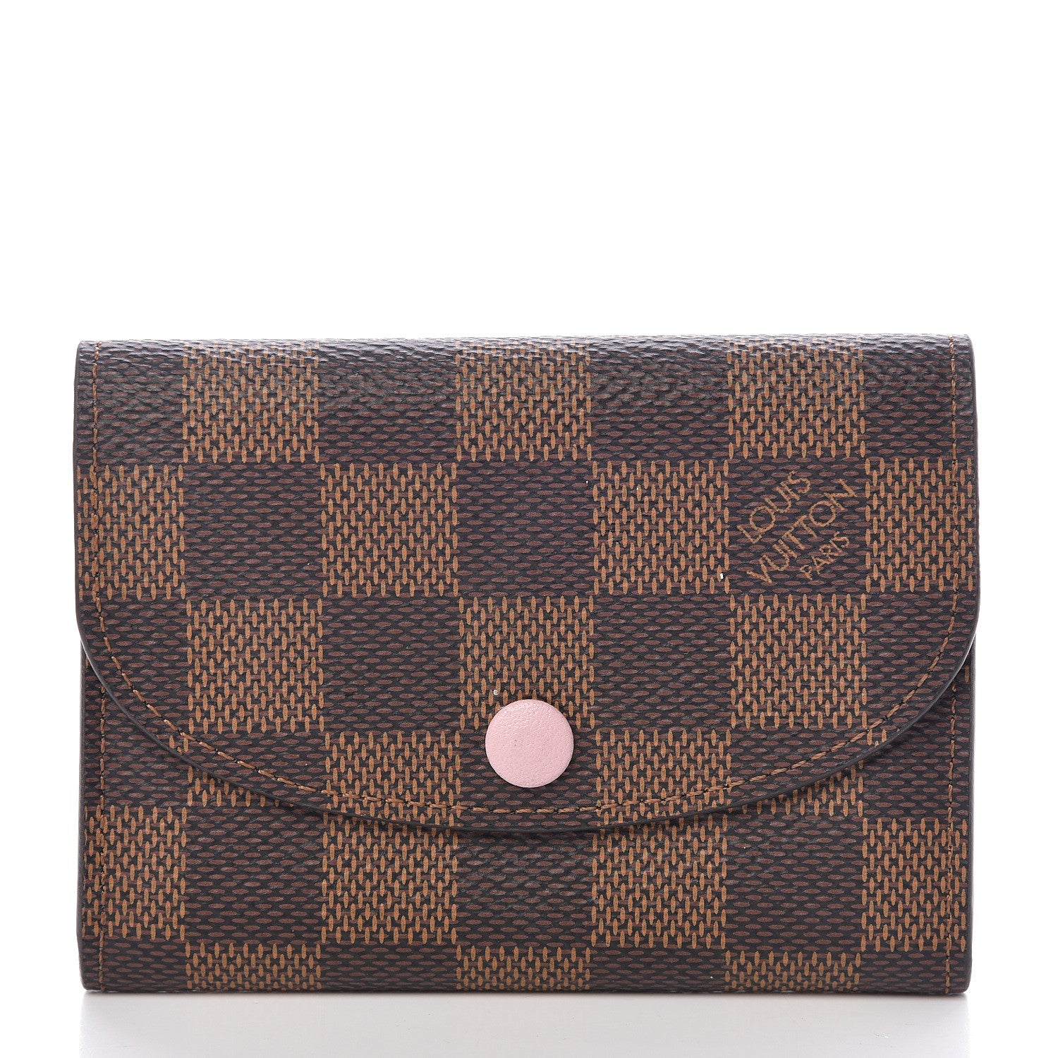 Louis Vuitton Damier Ebene Rosalie Coin Purse Rose Ballerine 1 of 8