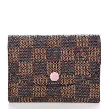 Louis Vuitton Damier Ebene Rosalie Coin Purse Rose Ballerine 1 of 8
