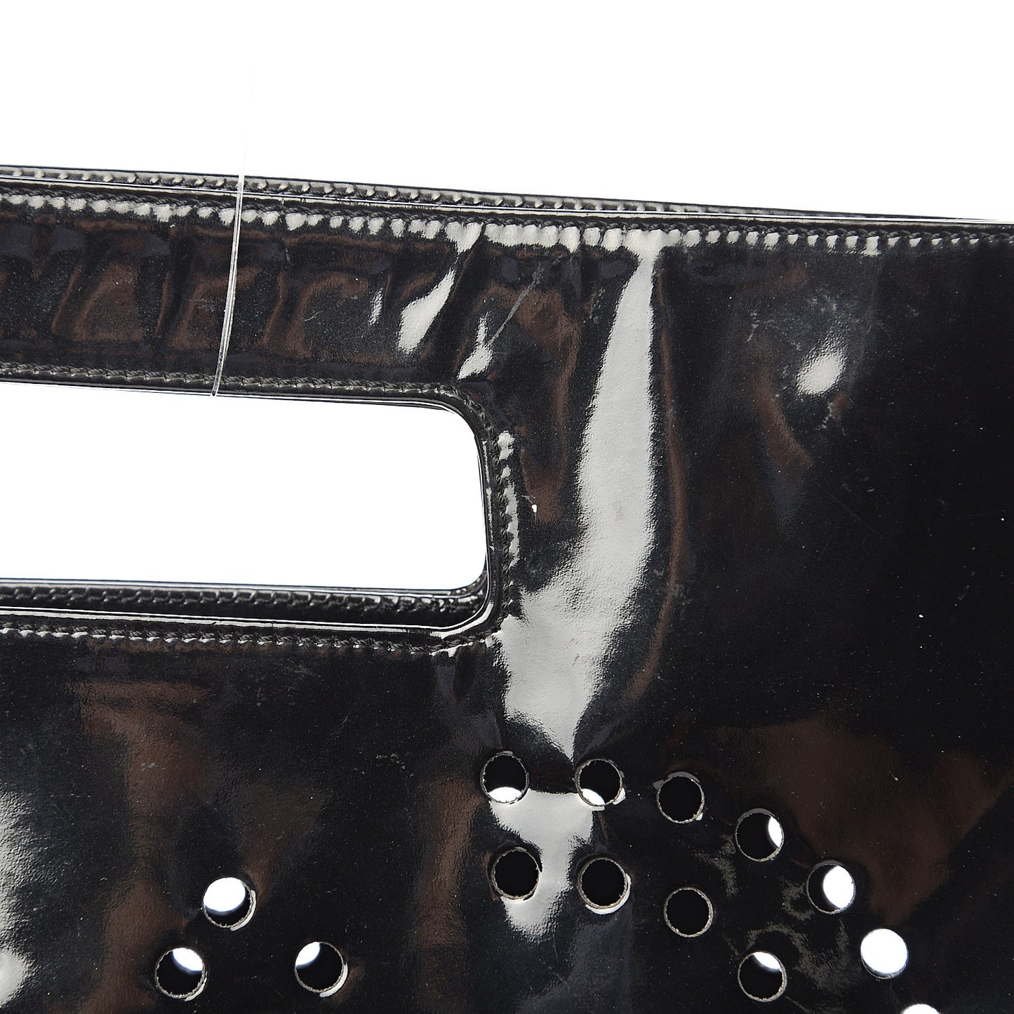 Patent Perforated CC Handle Bag Black