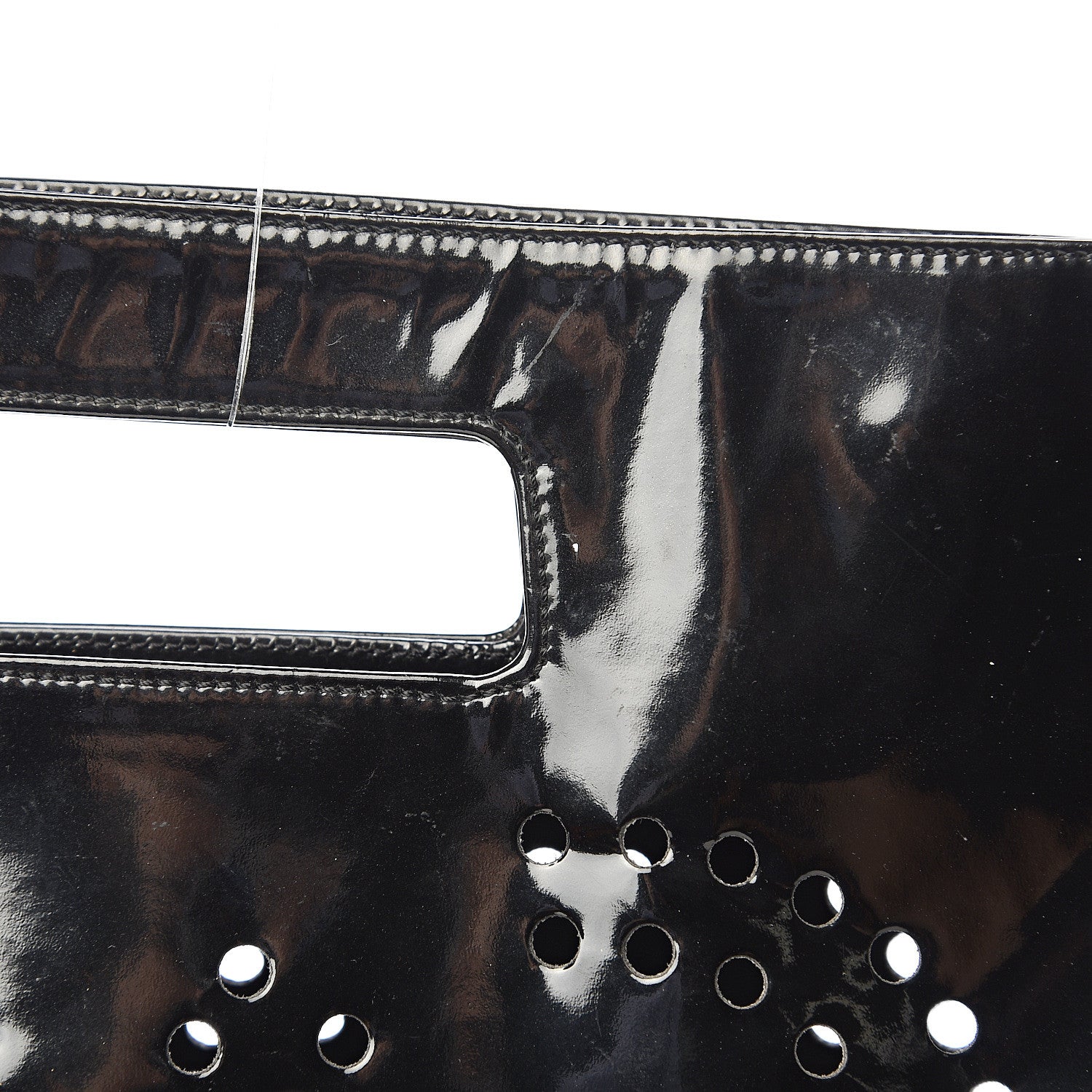 Chanel Patent Perforated CC Handle Bag Black 8 of 15