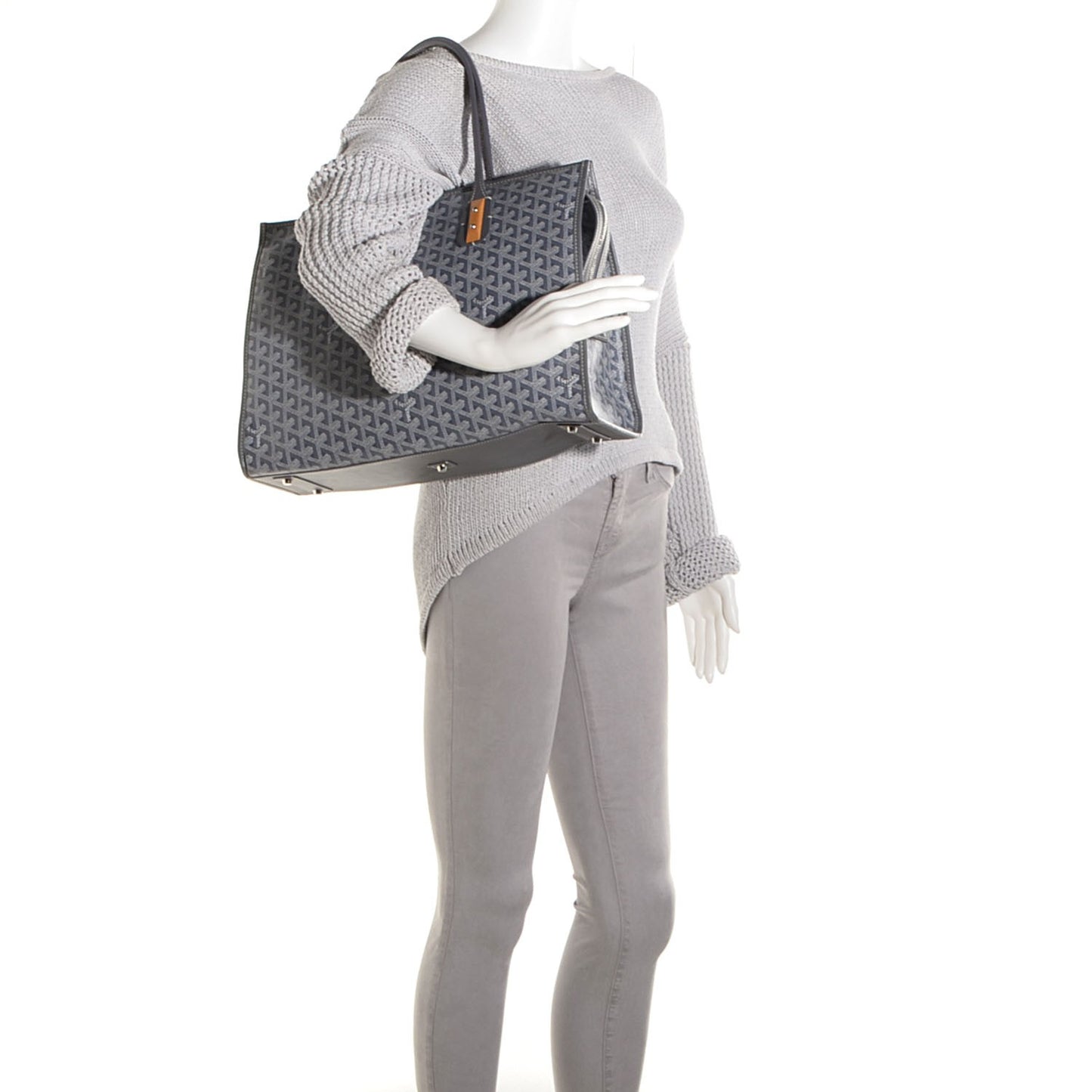 Goyardine Marquises Tote Grey