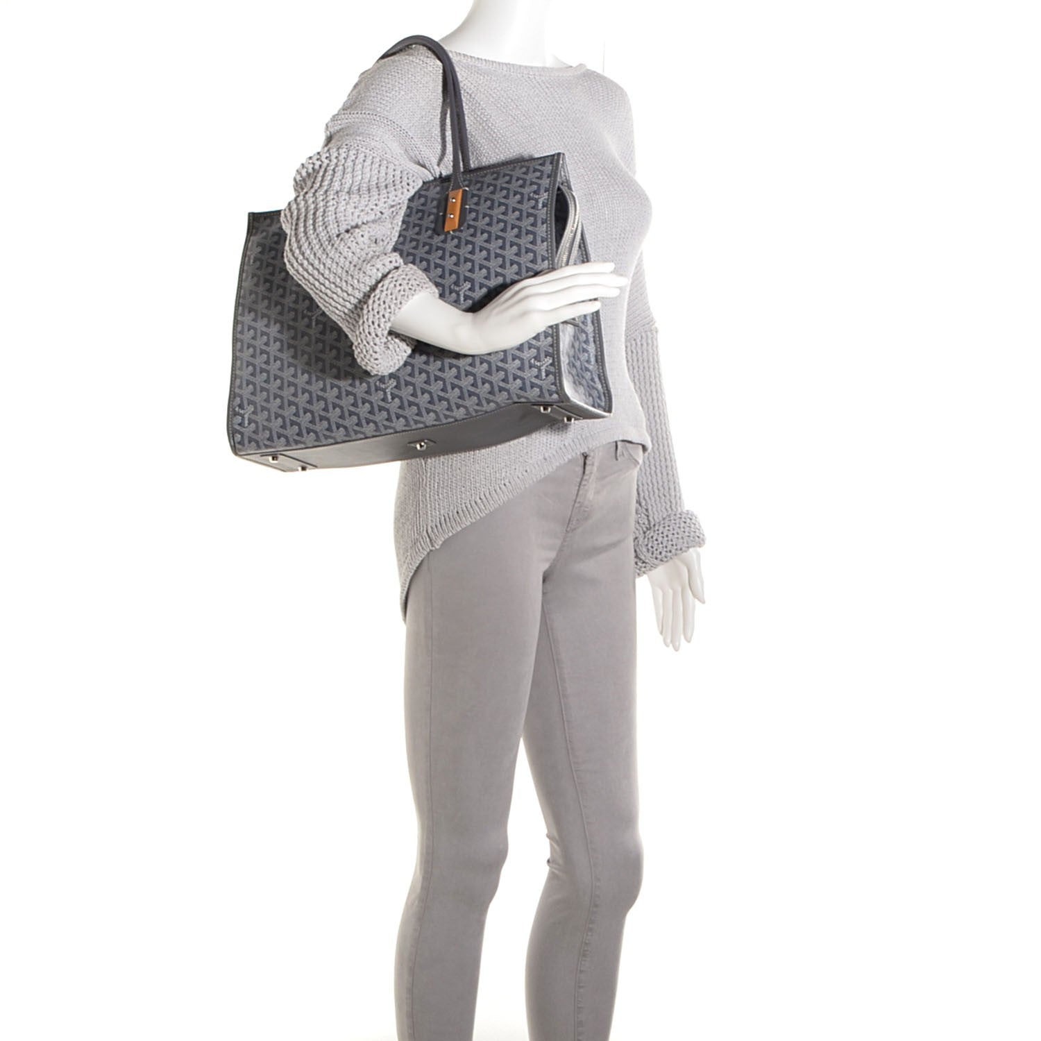 Goyard Goyardine Marquises Tote Grey 2 of 7