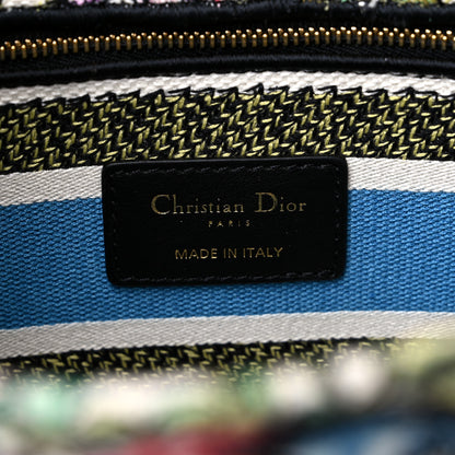 Christian Dior Canvas D-Constellation Embroidered Medium Lady D-Lite Latte Multicolor 6 of 9