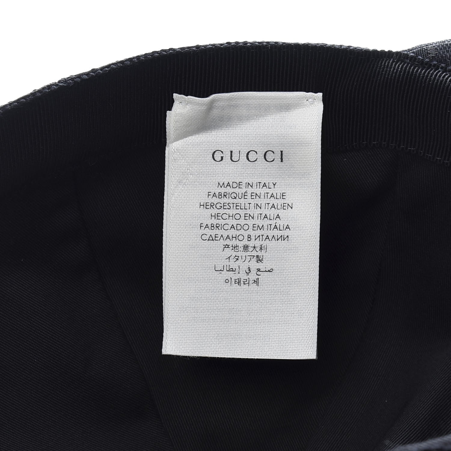 Gucci Monogram Textured Dollar Calfskin Zeno Baseball Hat M Black 8 of 8