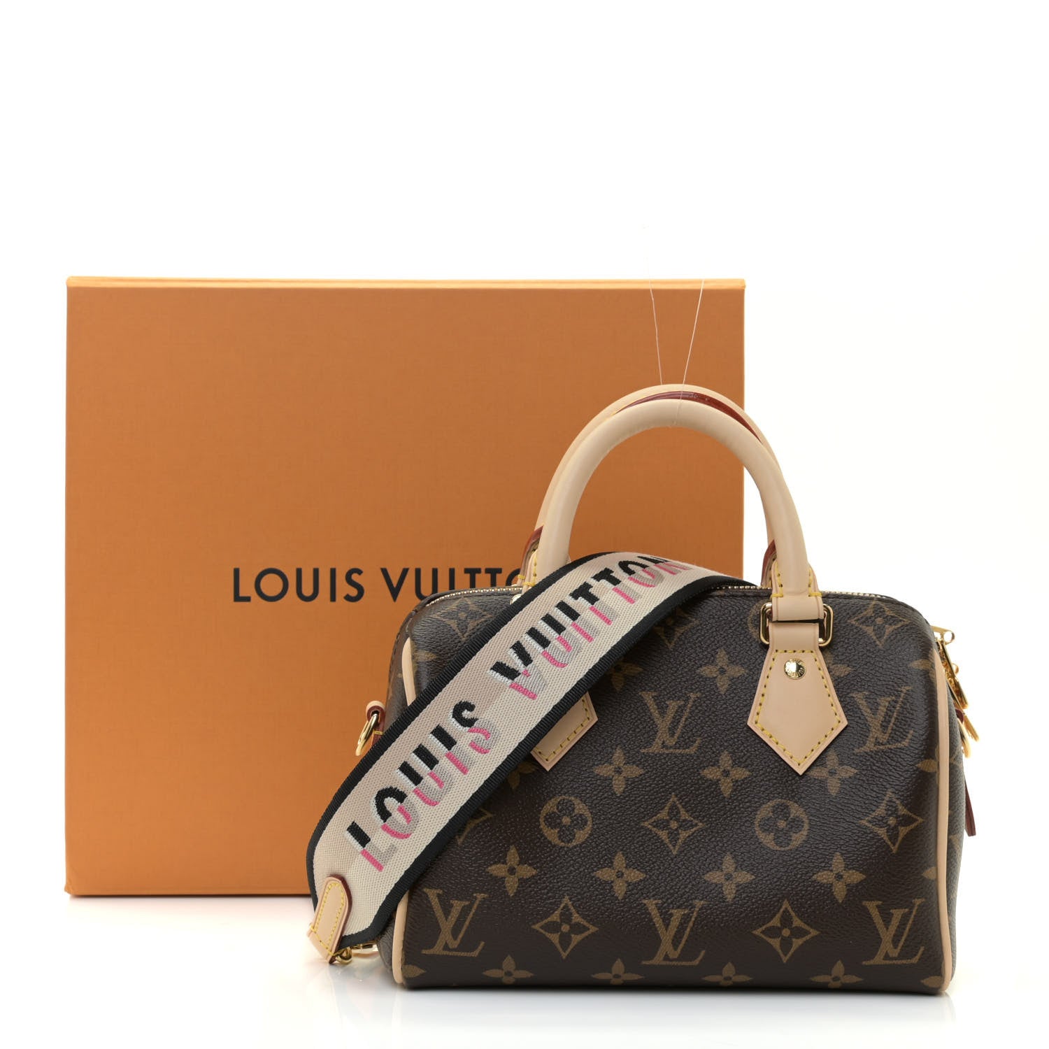 Louis Vuitton Monogram Speedy Bandouliere 20 Black 9 of 9