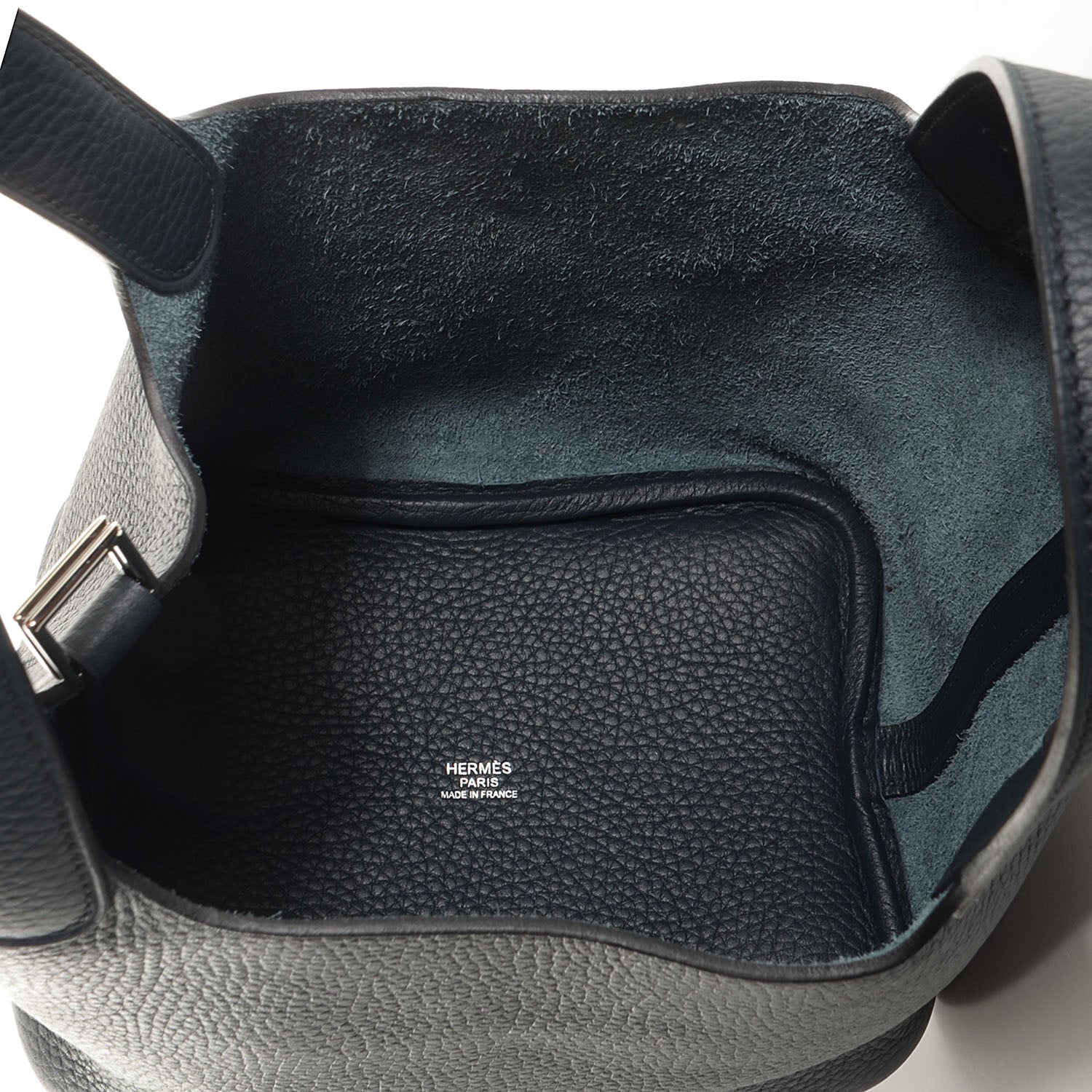 Hermes Taurillon Clemence Picotin Lock PM Bleu Ocean 8 of 12