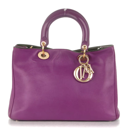 Christian Dior Calfskin Medium Diorissimo Tote Purple 1 of 9