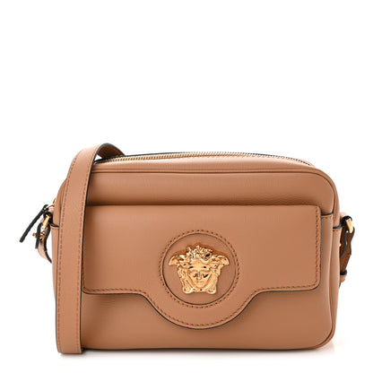 Versace Grained Calfskin Medusa Camera Bag Brown 1 of 9