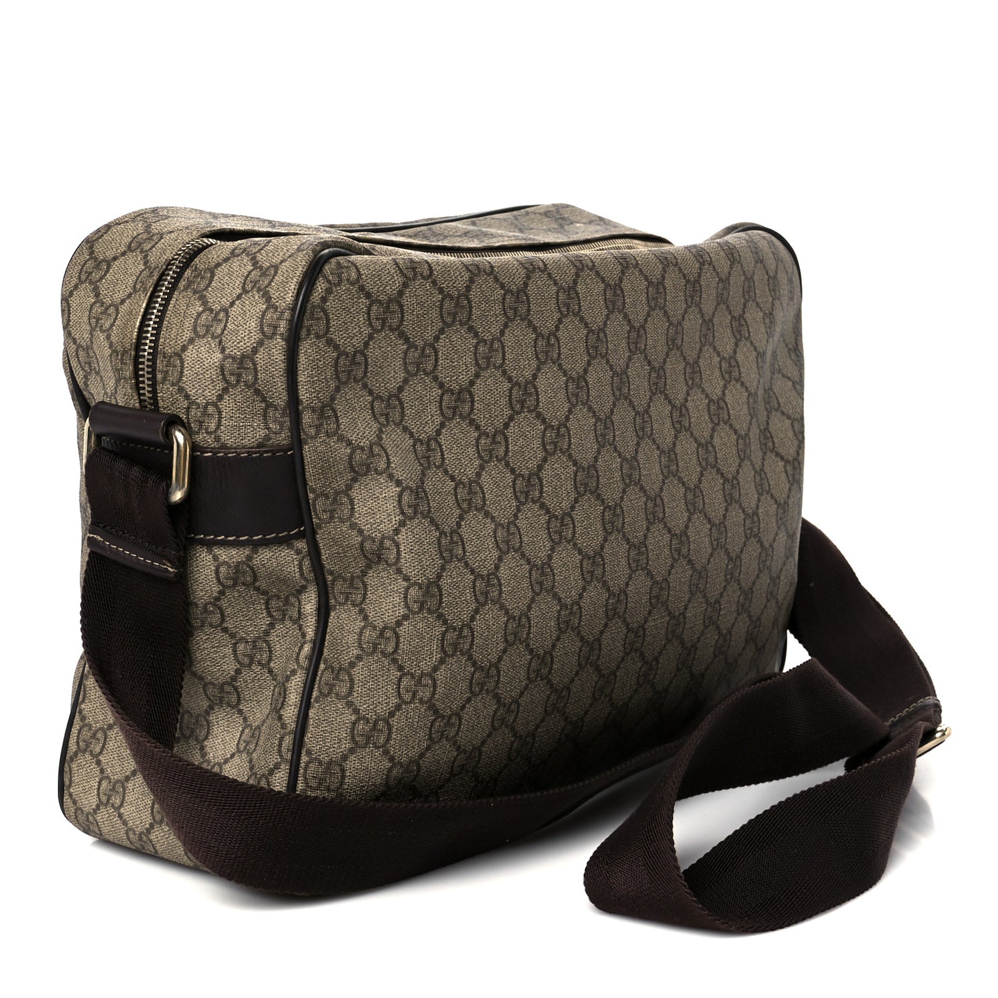 GG Plus Monogram Large Messenger Bag Dark Brown