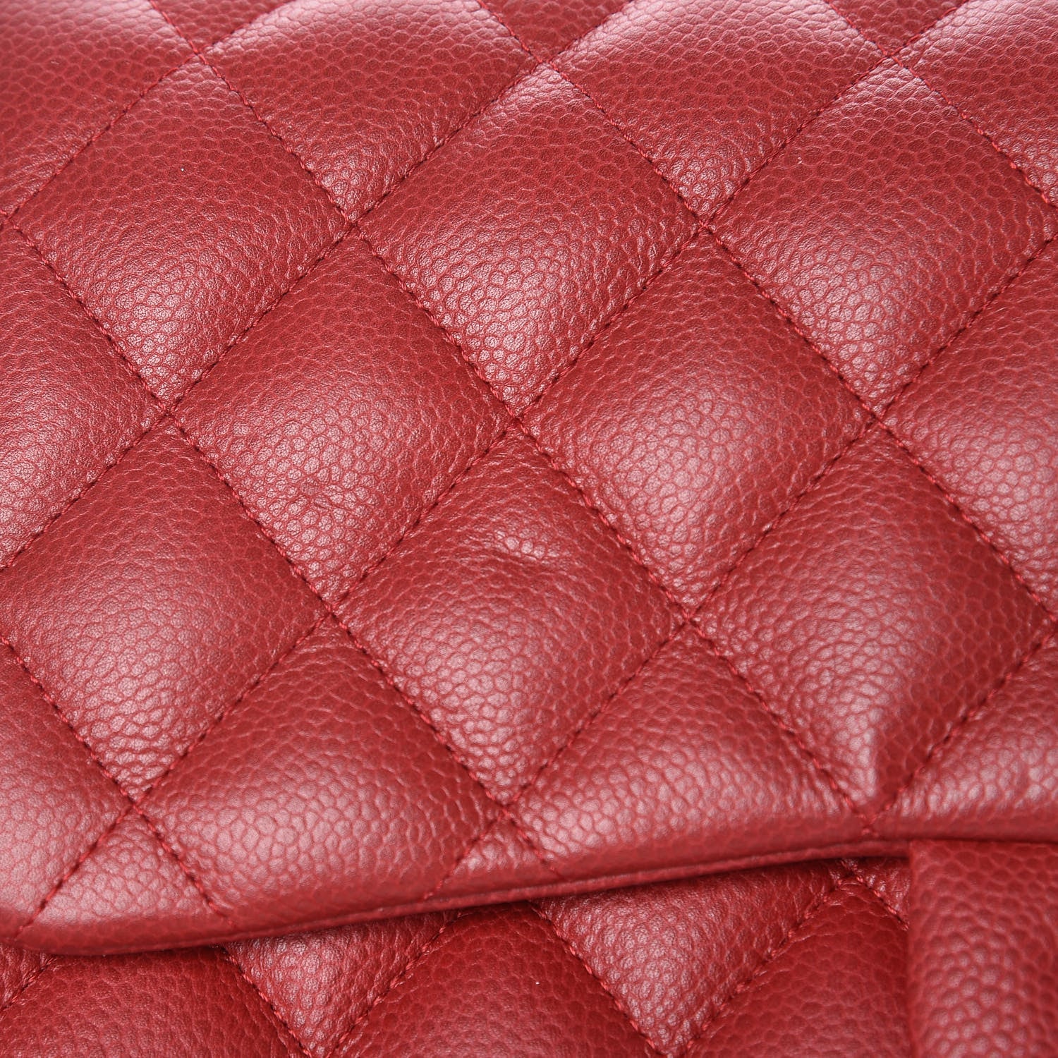 Chanel Caviar Quilted Jumbo Double Flap Red 8 of 11