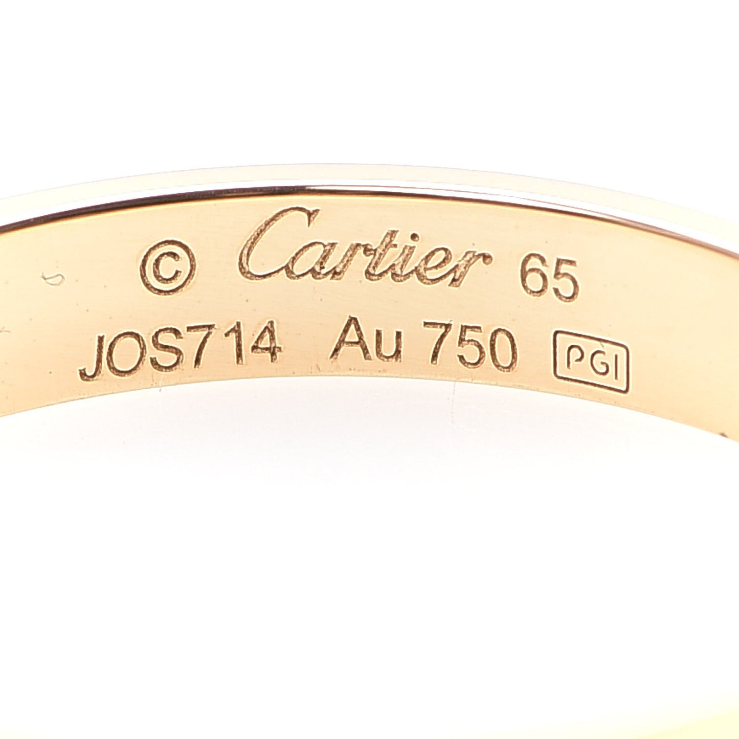 18K Yellow Gold 3.5mm LOVE Wedding Band Ring 65 11