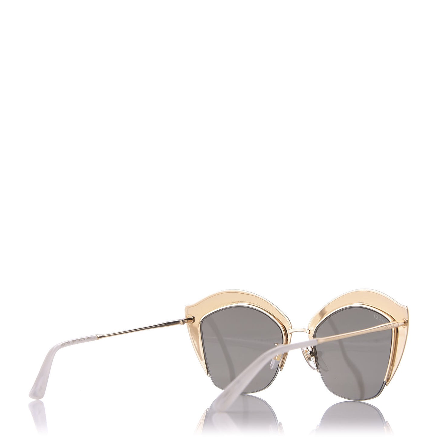 Metal Crystal Cat Eye Sunglasses GG00114S Gold