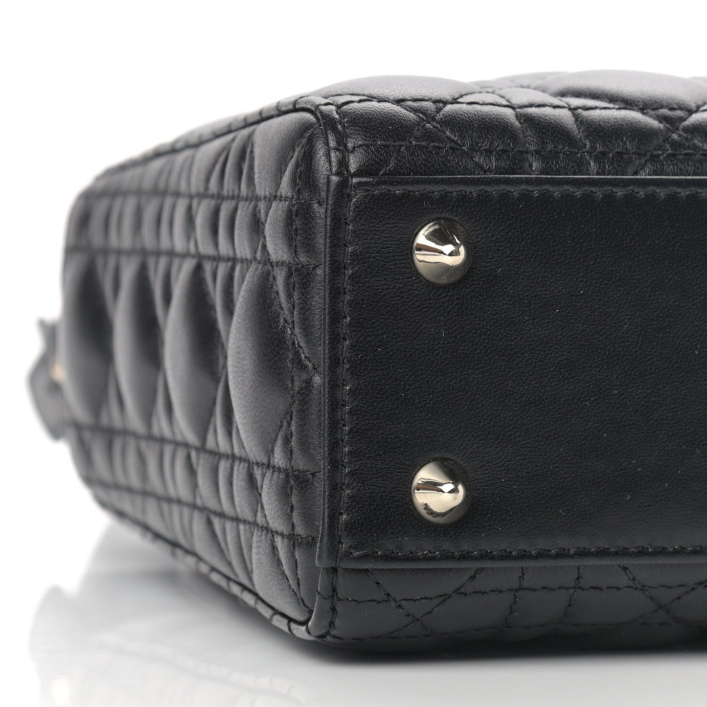 Lambskin Cannage Small Lucky Badges My Lady Dior Black