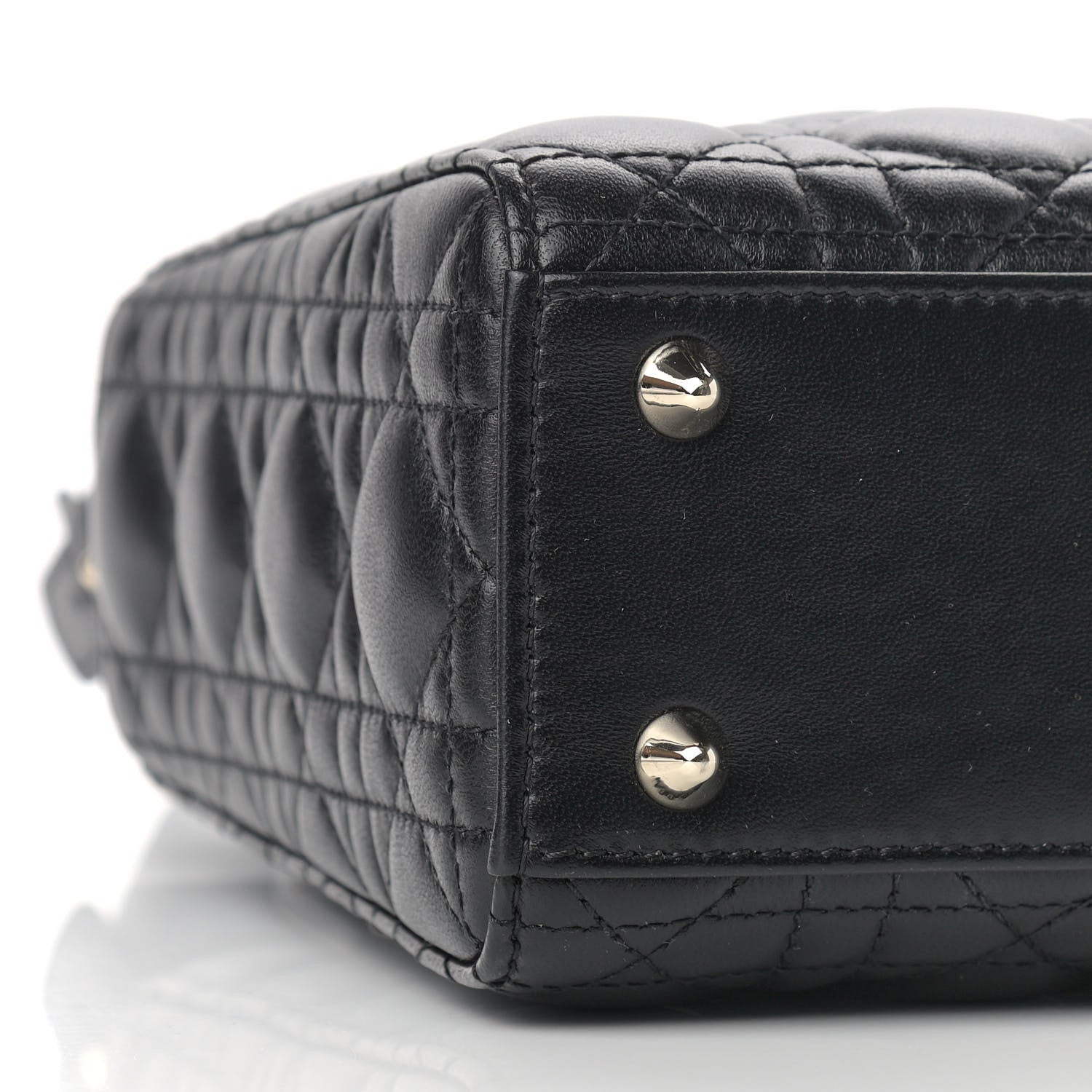 Christian Dior Lambskin Cannage Small Lucky Badges My Lady Dior Black 6 of 7