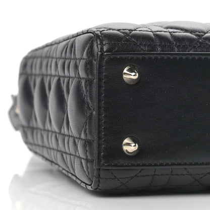 Christian Dior Lambskin Cannage Small Lucky Badges My Lady Dior Black 6 of 7