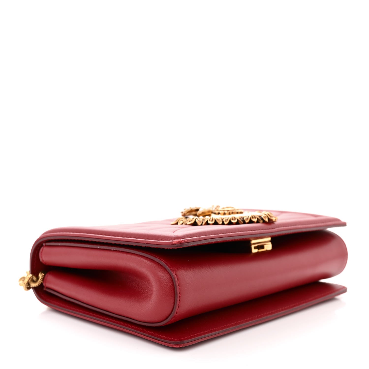 Dolce & Gabbana DOLCE &amp; GABBANA Calfskin Medium Devotion Crossbody Bag Red 4 of 10