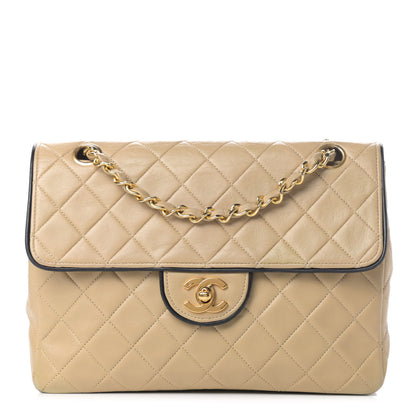 Chanel Lambskin Quilted Maxi Single Flap Beige 1 of 7