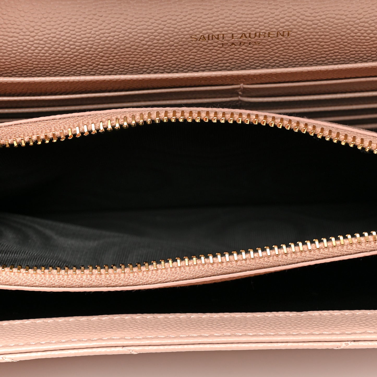 Grain De Poudre Matelasse Chevron Monogram Chain Wallet Pale Pink