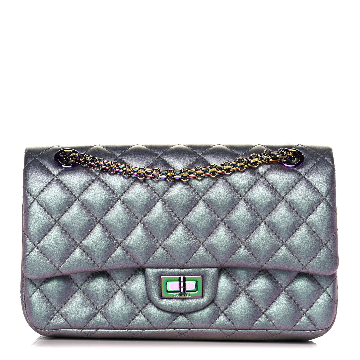 Iridescent Lambskin Quilted 2.55 Reissue 225 Flap Light Purple