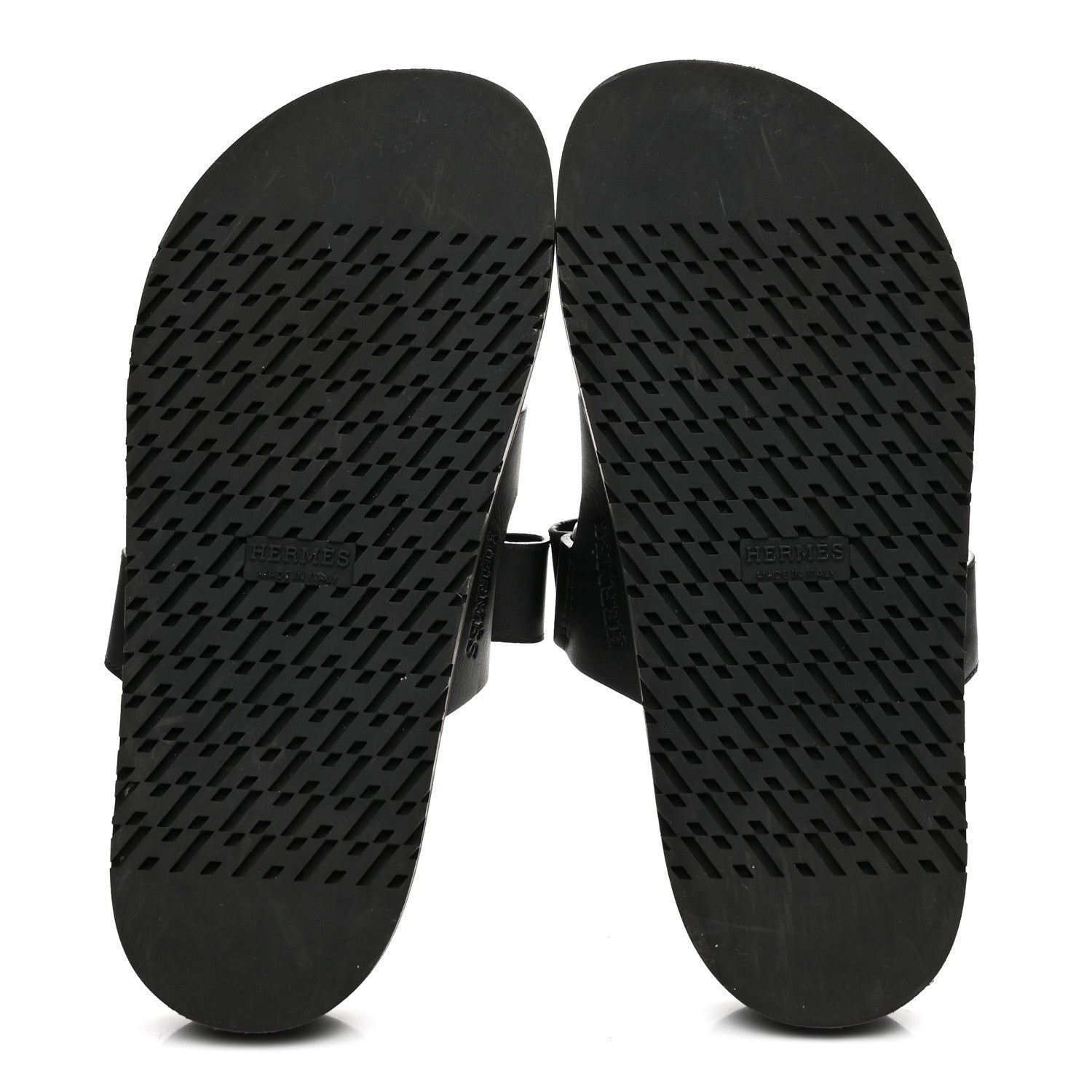 Hermes Calfskin Womens Chypre Sandals 36.5 Black 6 of 9