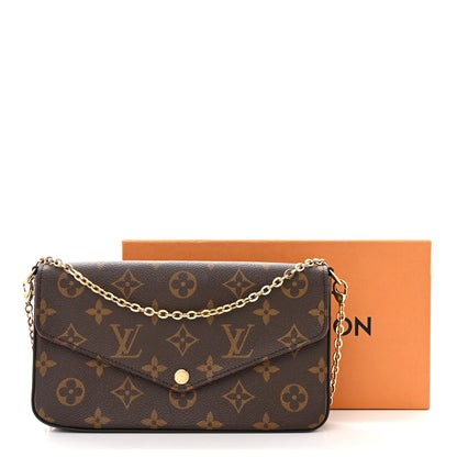 Louis Vuitton Monogram Pochette Felicie Chain Wallet Fuchsia 14 of 14