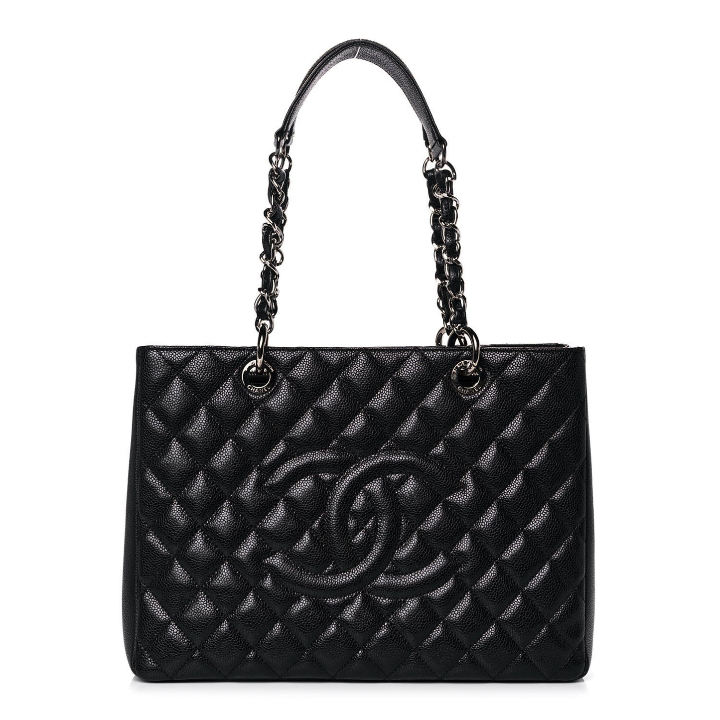Caviar Quilted Grand Shopping Tote GST Black