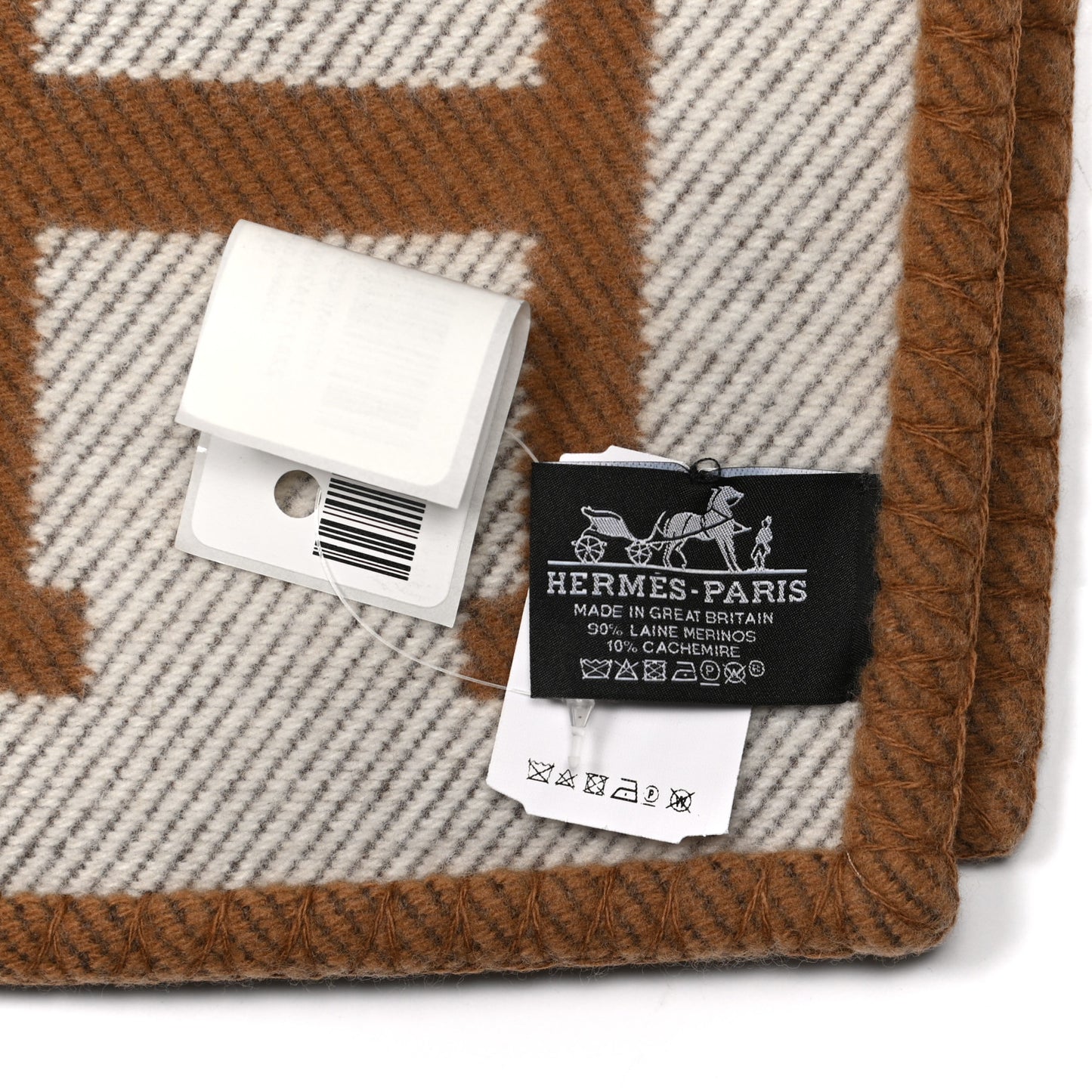 Wool Cashmere New Classic Avalon Blanket Ecru Camel