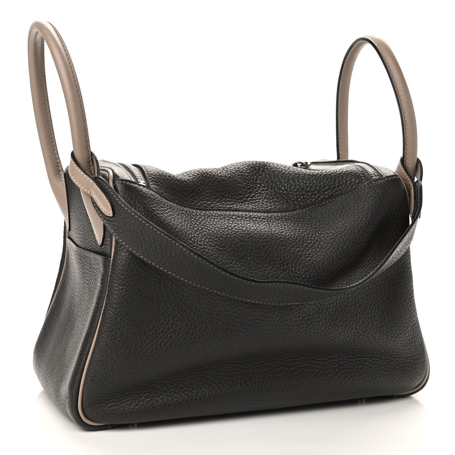 Hermes Taurillon Clemence Bi-Color Lindy 30 Graphite Gris Tourterelle 2 of 10