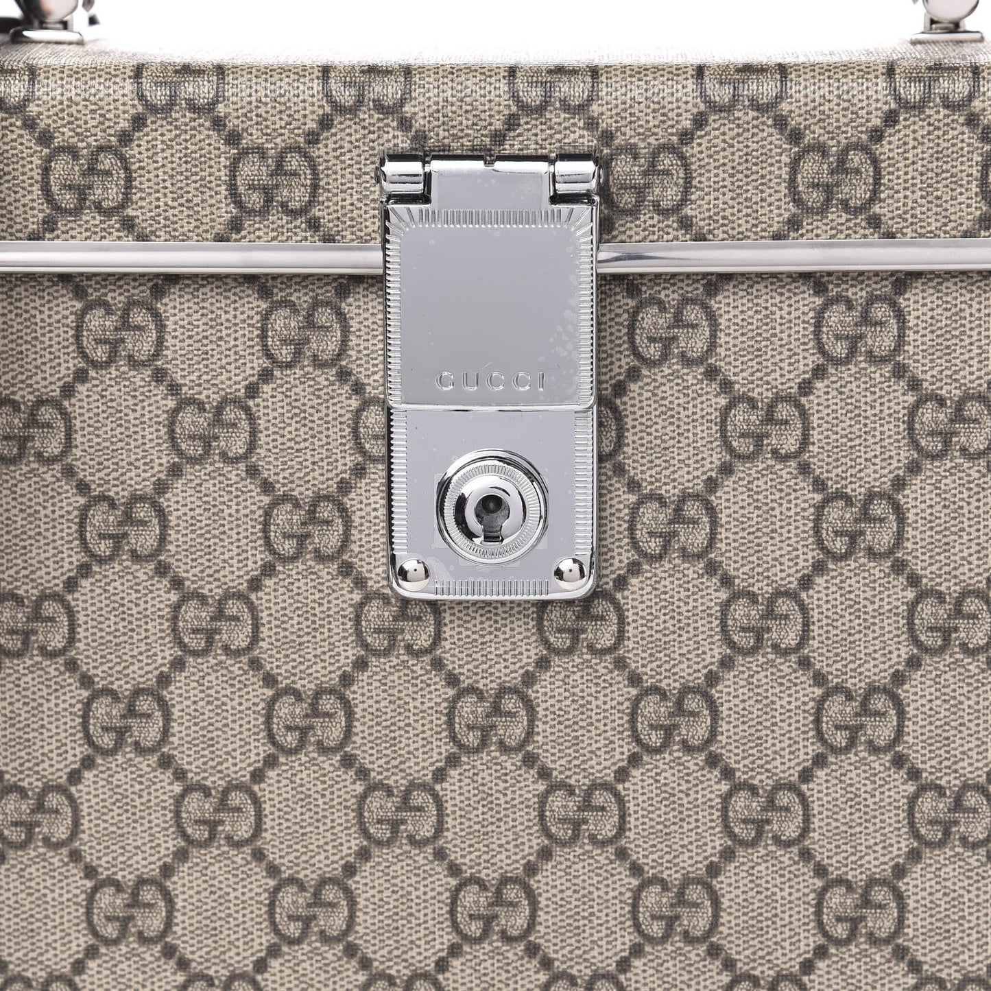 GG Supreme Monogram Globe-Trotter Beauty Case Brown