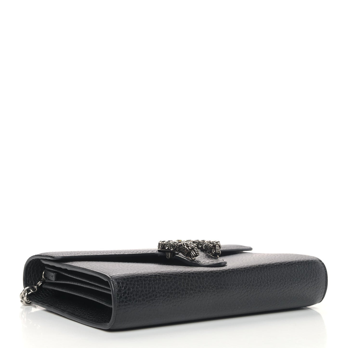 Calfskin Mini Dionysus Chain Wallet Black