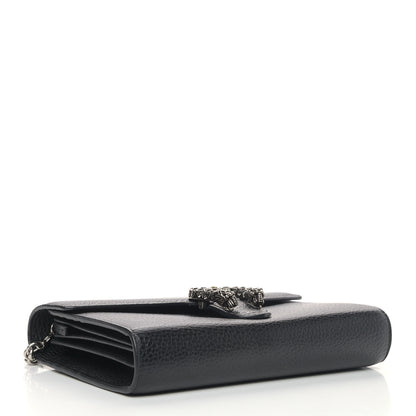 Gucci Calfskin Mini Dionysus Chain Wallet Black 3 of 4