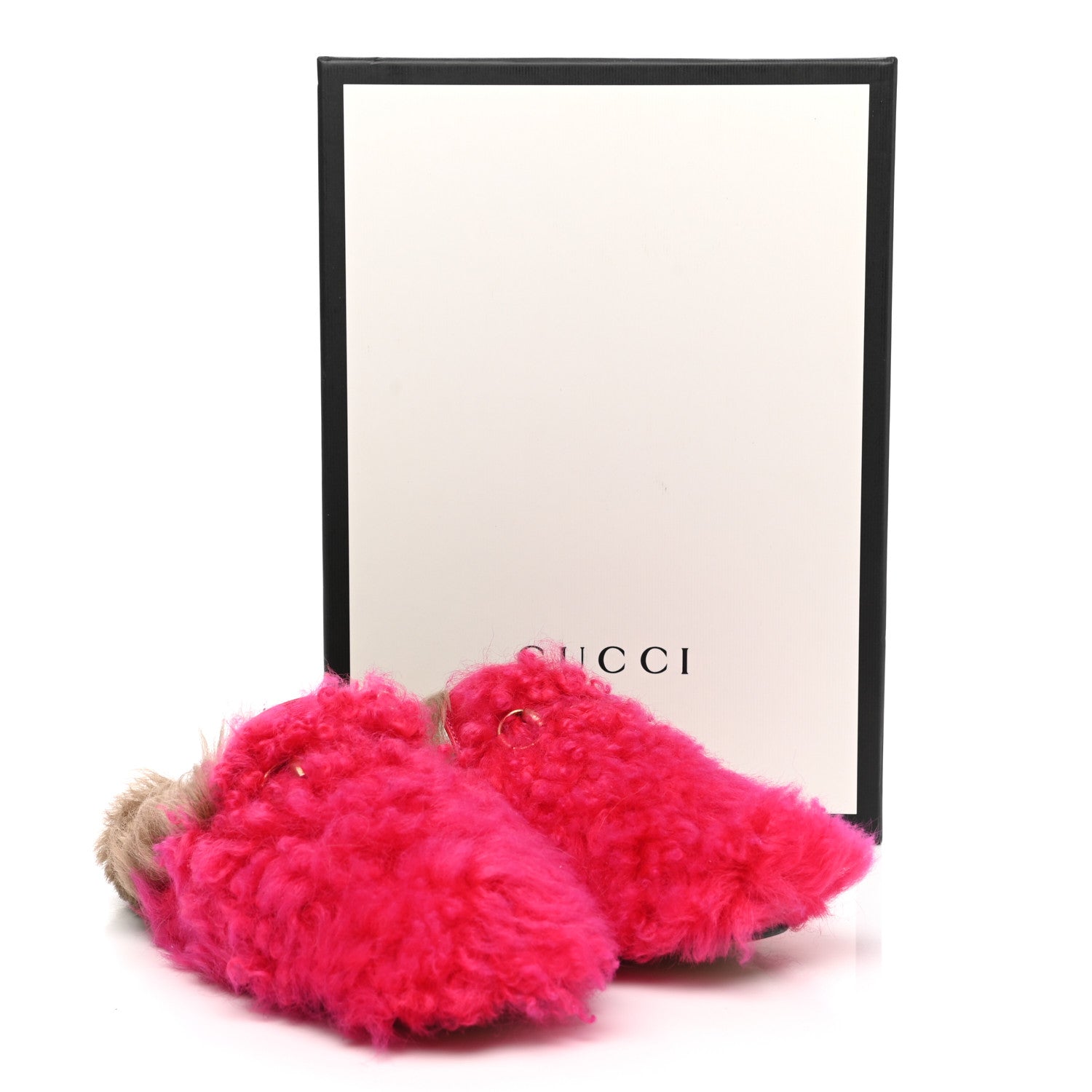 Gucci Merino Wool Womens Princetown Slippers 36 Raspberry Lipstick Natural 8 of 8